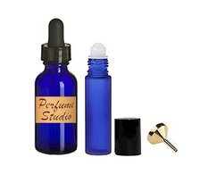 Perfume Studio Essential Oil Starter Kit: 3 Cobalt 1 Oz Glass Droppers, ... - $13.99