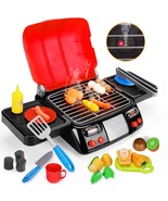 Kids Play Food Grill With Pretend Smoke Sound Light Kitchen Playset Pret... - £47.09 GBP