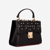 The Infanta Black Spike Leather Handbag image 2