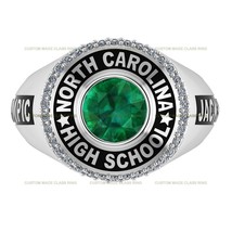 Mens Custom Class Ring Noble Identity Collection Silver 925 Graduation Gift - $130.89