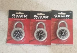 3x Guard Security 1500 Dial Combination Padlock 2 Inch Security Lock - £6.73 GBP