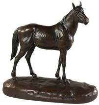 Sculpture Lodge Remington Doc Horse Rock Chocolate Brown Cast Resin Hand-Cast - £254.94 GBP