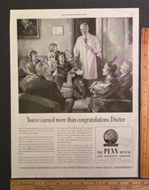 Vintage Print Ad Penn Mutual Life Insurance Doctor Waiting Room 1940s Ep... - $12.73