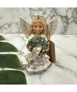 Jim Shore White Woodland Believe Angel Chrismtas Ornament New Wreath - $16.82