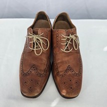 Cole Haan Air Oxford Shoes Men 11M Brown Wingtip Leather Dress Lace Up - $32.73