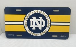 1990s Notre Dame Plastic License Plate 12 By 6” Vintage - $8.60