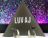 LUV AJ Carmella Hoop Earrings in Silver New With Tags MSRP $65 - $54.44