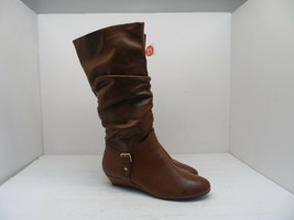 New Direction Women&#39;s 13&quot; Largo Wedge Tall Riding Boot Brown Size 7M - £28.47 GBP