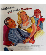 1947 Marlboro Shirts Sportswear Advertisement Vintage Clothing Tobacco D... - €34,33 EUR