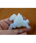 Y-PEG-RU-735 White Opalite PEGASUS flying wings horse Figurine gemstone ... - $35.05 CAD