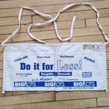 NOS Advertising Big Lots Carpenter 2 Pocket Nail Apron Mechanic Work Cot... - $13.31