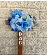 Cemetery flowers, DAD cemetery decoration, memorial day flowers, cross m... - $26.00