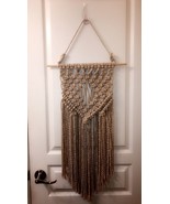 New hand made natural color macrame wall hanging 18x 11 inches  - £55.38 GBP