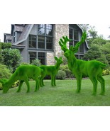 Outdoor Animal Deer Topiary Green Figures covered in Artificial Grass gr... - £4,430.25 GBP