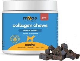  Canine Muscle Mobility Chews Natural Collagen Glucosamine for Dogs Baco... - £45.35 GBP