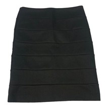 Aqua Black Tiered Bandage Mini Skirt Size S Polyester &amp; Spandex Blend - $27.88