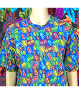 Vintage 80’s/90’s All Over Print Pepsi Promo Top Tee Shirt Colorful Vibr... - £55.46 GBP