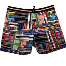 Robert Graham Trunks Size 38 Mosaic Skulls Pinup Girl Mesh Board Shorts Swimwear - $65.54