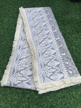 Ice Blue Embroidered dupatta Chikankari Tulle Fabric, Bridal Veil Fabric DP1048 - £24.37 GBP