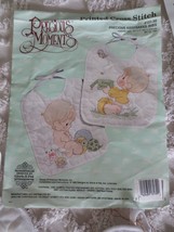 1993 Janlynn Precious Moments Keepsakes Bibs Printed Cross Stitch Kit #131-30 - $11.88