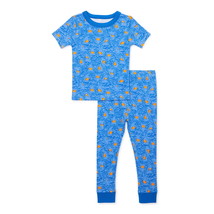 Wonder Nation Toddler Boy&#39;s Short Sleeve Tight Fit 2-Pcs Pajama Set Blue... - £12.37 GBP