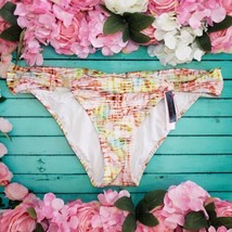 VICTORIA&#39;S SECRET Venice Cheeky Swim Bottom XL White Multi Color Bikini  - $29.97