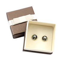 Bearded Collie. Pet in your ear. Earrings with box. Photojewelry. Handmade. - £11.93 GBP