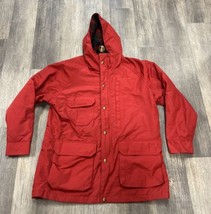 The Woolrich Woman Size L Red With Wool Flannel Lining Jacket Vintage Usa - £15.81 GBP