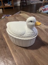 Soup Tureen- Duck/Goose- No Ladle - Vintage/Basket 8.5” T 8.5 L 6.5 W - $21.90 CAD