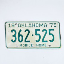 1975 United States Oklahoma Base Mobile Home License Plate 362-525 - $12.28 CAD