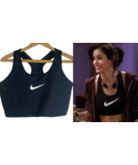 Nike Sports Bra 1X Black White Swoosh ASO TV Monica Geller Friends Long ... - $59.93