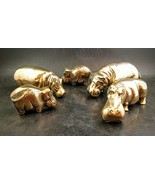 Brass Hippo Herd c.1970s Polished, 3 Large 2 Small, House Hippo Happines... - €103,34 EUR Brass Hippo Herd c.1970s Polished, 3 Large 2 Small, House Hippo Happines... - €103,34 EUR