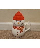Snowman Christmas Coffee Mug, 16 fl oz, Removable Red Cap Decoration - $9.99
