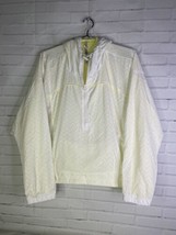 Free People Movement Rain Runner Jacket White Hooded Pullover Womens Size L - £27.25 GBP