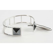 Vera Bradley Silver Hematite Casual Glam Open Cuff Bangle Bracelet NWT - £27.37 GBP