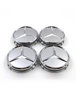 Set of 4Pcs - Mercedes Benz Chrome Wheel Centre Hub Caps Emblem - 75MM -... - $145.84 MXN