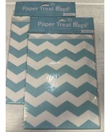 20 Count Pastel Light Blue Chevron Paper Treat Bags 2 X 10ct 8.75&quot; x 6.5... - $5.12 CAD