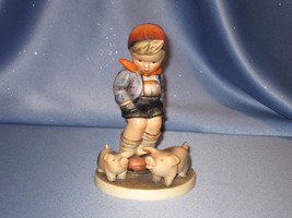 M. I. Hummel &quot;Farm Boy&quot; With Two Pigs Figurine by Goebel. - £88.40 GBP