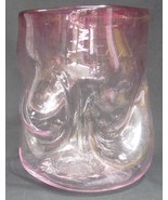 Convex concave hand blown art glass vase - $1,684.63 MXN