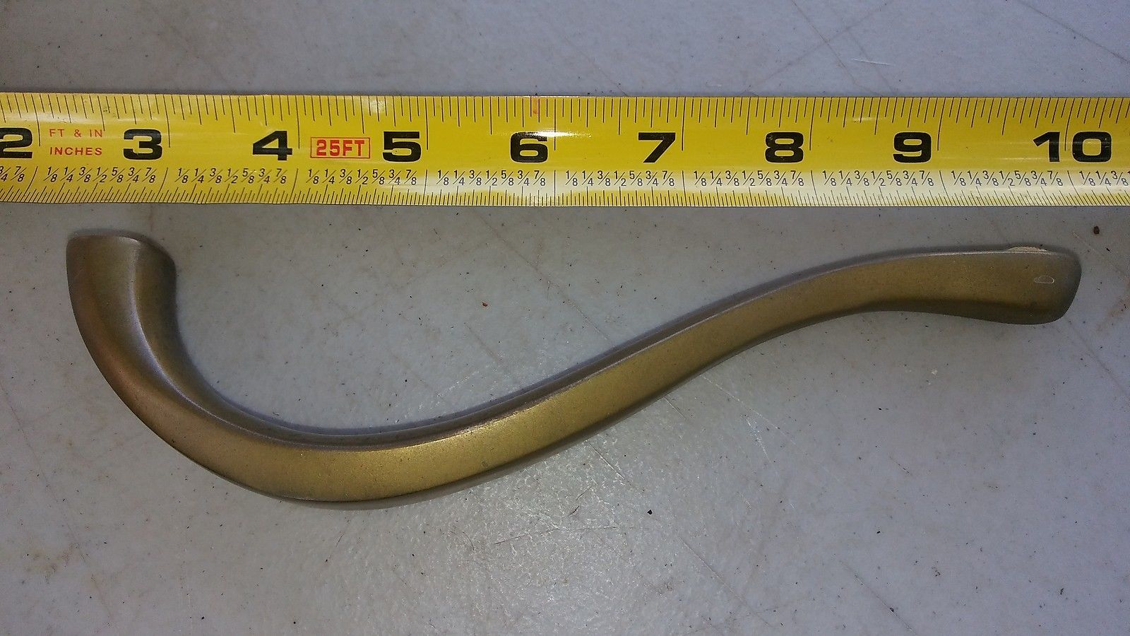 7CCC03 SOLID BRASS HANDLE, 11-1/2 OZ OF METAL, 7-1/2" X 1-7/8" X 7/8" OVERALL - $7.69