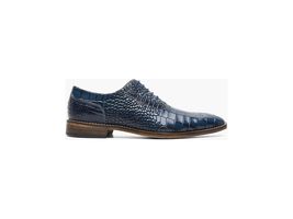 Stacy Adams Riccardi Plain Toe Oxford Shoes Animal Print Blue 25575-400 image 7