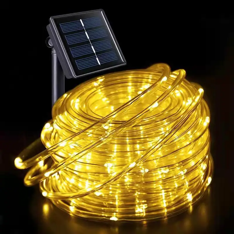 32M 300LED Solar Powered Rope Strip Lights Waterproof  Rope Gar Fairy Lights Out - £141.31 GBP