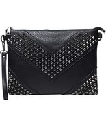 Oversize Clutch Bag Purse Women Studded Wristlet Handbag Rivet Envelope ... - $37.03 CAD