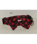 Dog Collar Red Black with Bowtie Size small - €12,79 EUR