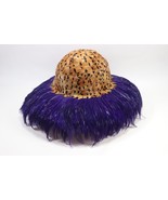 100% Wool Jack McConnell Purple Cheetah Print Feather Derby Rodman Churc... - $152.99