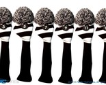 NEW 3 5 7 9 11 13 BLACK WHITE KNIT golf clubs Headcover Headcovers Set R... - $1,617.73 MXN