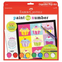 Faber-Castell Paint by Number Cupcake Pop-Art - Complete Paint by Number Kit for - £17.25 GBP