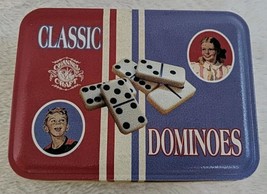 Channel Craft Classic Dominoes Game Made In USA Domino Tin Box Heavy Dut... - $11.39