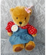 Blue Jean Teddy Blossom Bear Girl Denim Dress BJT Spring Darice 13&quot; Plus... - $1,919.05 MXN