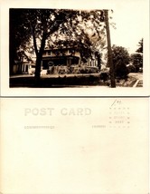 USA Unknown Location Street View of Two Story Home Plants RPPC Antique Postcard - £11.13 GBP